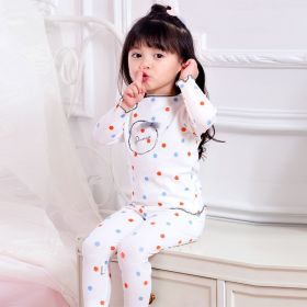 Children's Autumn Clothes Long Pants Suit Pure Cotton (Option: White-73CM)