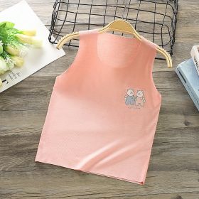 Modal Children's Vest Boneless Camisole Bottoming Shirt (Option: Pink-120)