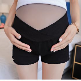 Maternity Wear,Leggings, Low-Waist Shorts, All-Match Safety Pants, Pregnant Women'S Belly Lift Pants (Option: 907black-2XL)