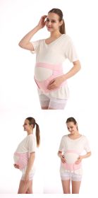 Pregnant Women'S Belly Support Belt During Delivery Period Lumbar Support Breathable Adjustable Third Trimester Protective Belt (Option: Pink-L)