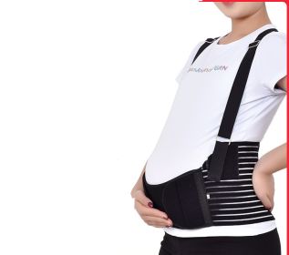 Luting Adjustable Waist Belt To Relieve Waist Support Belt Breathable Belly Support Belt For Pregnant Women (Option: Black-2XL)