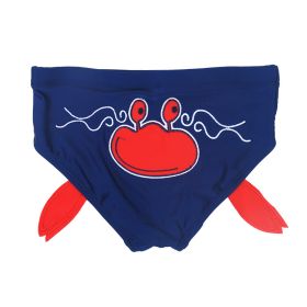 Baby Swimming Trunks Cute Embroidered Double Deck 1-3 Year Old Boys And Girls Learn Swimming Briefs Bathing Suit (Option: Crab-L)