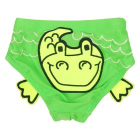 Baby Swimming Trunks Cute Embroidered Double Deck 1-3 Year Old Boys And Girls Learn Swimming Briefs Bathing Suit (Option: Crocodile-L)