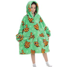 Oversized Thermal Sweatshirt Lazy Sweatshirt Kids (Option: Cute cat warm clothes-One size)