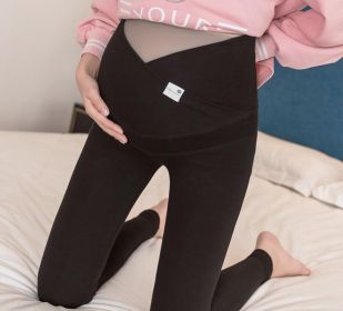 Plus size Maternity leggings (Option: Black-L)