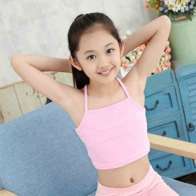 Girls Tube Top Wrapped Chest Camisole Girls Developmental Underwear (Option: Pink-150cm)