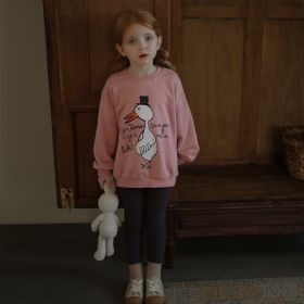 Plush And Thick Cartoon Sweater Baby (Option: Pink-110cm)