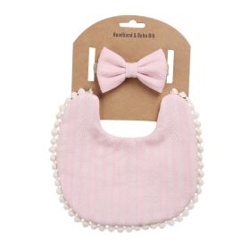 Printed Children's Double Sided Bib (Color: Pink)