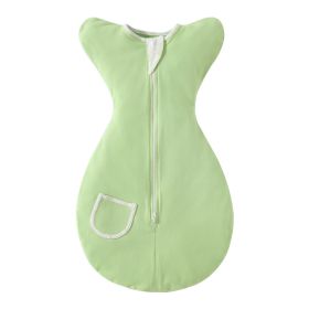 New Baby Swaddling Sleeping Bag (Option: Light Green-L)