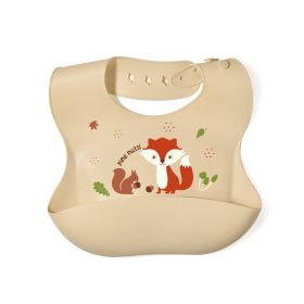 Waterproof Children's Saliva Bag Feeding Auxiliary Food Bib (Option: Fox)