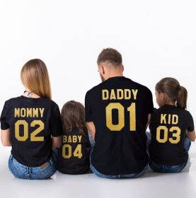 Parent-child Short-sleeved T-shirt Family Top (Option: Baby04 kid-3XL)