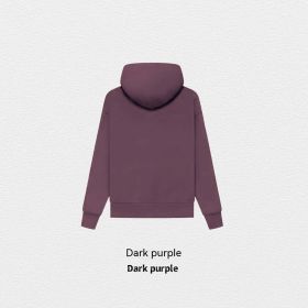 Velvet Solid Color Multicolor Children's Hooded Sweatshirt (Option: Black Purple-XL)