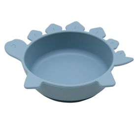 Children's Anti Fall Suction Cup Silicone Bowl (Option: Ashtray blue-Pterosaur)