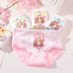 Cute Print Women's Triangle Soft Cotton Panties (Option: DH020 color random-2XL)