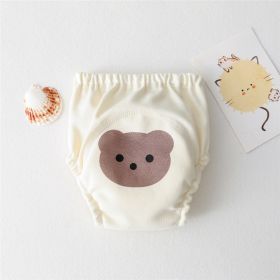 Baby's New Cotton Gauze Diaper (Option: Bear head-110cm)