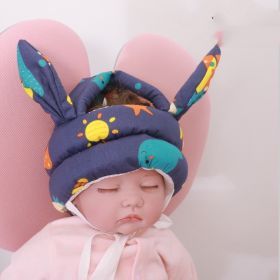 Infant Toddler Head Protection Drop-resistant (Option: Rabbit Ear Dark Blue Sun-Velcro Adjustment)