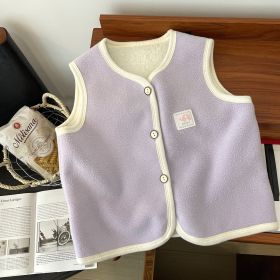 Self-heating Vest Autumn And Winter Wear Double-sided (Option: Purple-90cm)