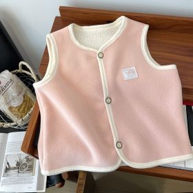 Self-heating Vest Autumn And Winter Wear Double-sided (Option: Pink-90cm)