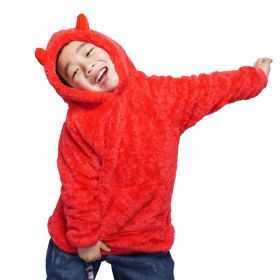 Autumn And Winter Children Cartoon Pajamas (Option: Red-M)