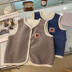 Self-heating Vest Autumn And Winter Wear Double-sided (Option: Gray-90cm)