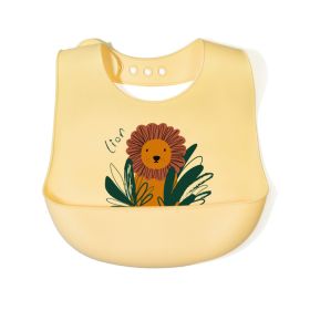 Waterproof Children's Saliva Bag Feeding Auxiliary Food Bib (Option: Lion)