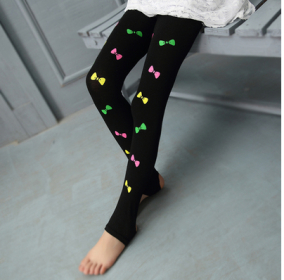 Big Kids' Cotton Stretch Leggings (Option: Bow-150cm)