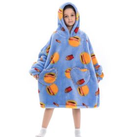 Oversized Thermal Sweatshirt Lazy Sweatshirt Kids (Option: Hamburger warm clothes-One size)