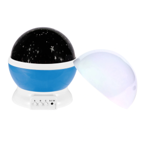 LED Star Sky Projector Night Light Kids Rotating Starry Night Lamp USB Sleep Light Xmas Gift (Color: Blue)