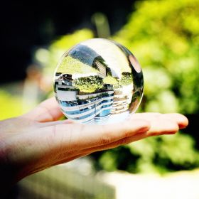 DSJUGGLING Small Size of Clear Acrylic Contact Juggling Ball for Beginners, Kids & Mini Transparent Practice Juggling Ball for Small Hands (size: 65mm)