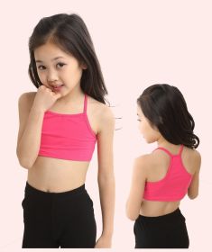 Girls Tube Top Wrapped Chest Camisole Girls Developmental Underwear (Option: Rose Red-160cm)