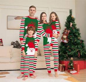 Family Christmas Pajamas Matching Sets Red Stripe Xmas Holiday Sleepwear Jammies Long Sleeve PJs Outfits (Option: Picture color-Child 3T)