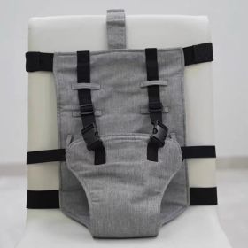 Children's Dining Chair Safety Belt Protection Fixed (Color: grey)