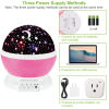 LED Star Sky Projector Night Light Kids Rotating Starry Night Lamp USB Sleep Light Xmas Gift