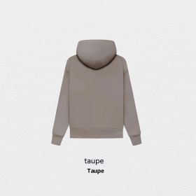 Velvet Solid Color Multicolor Children's Hooded Sweatshirt (Option: Taupe-S)