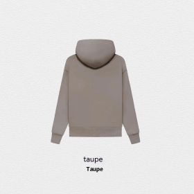 Velvet Solid Color Multicolor Children's Hooded Sweatshirt (Option: Taupe-XS)