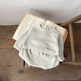 Two Piece Set Of Baby Westernized Sweaters (Option: Grey-100cm)