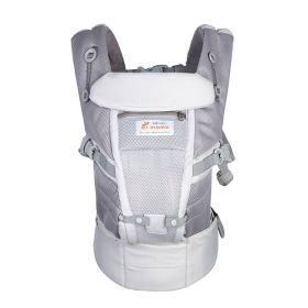 Adjustable Full Stage Breathable Sling Baby Carrier Waist Stool (Color: grey)